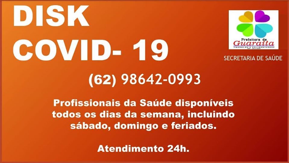 Central de atendimento para COVID – 19.